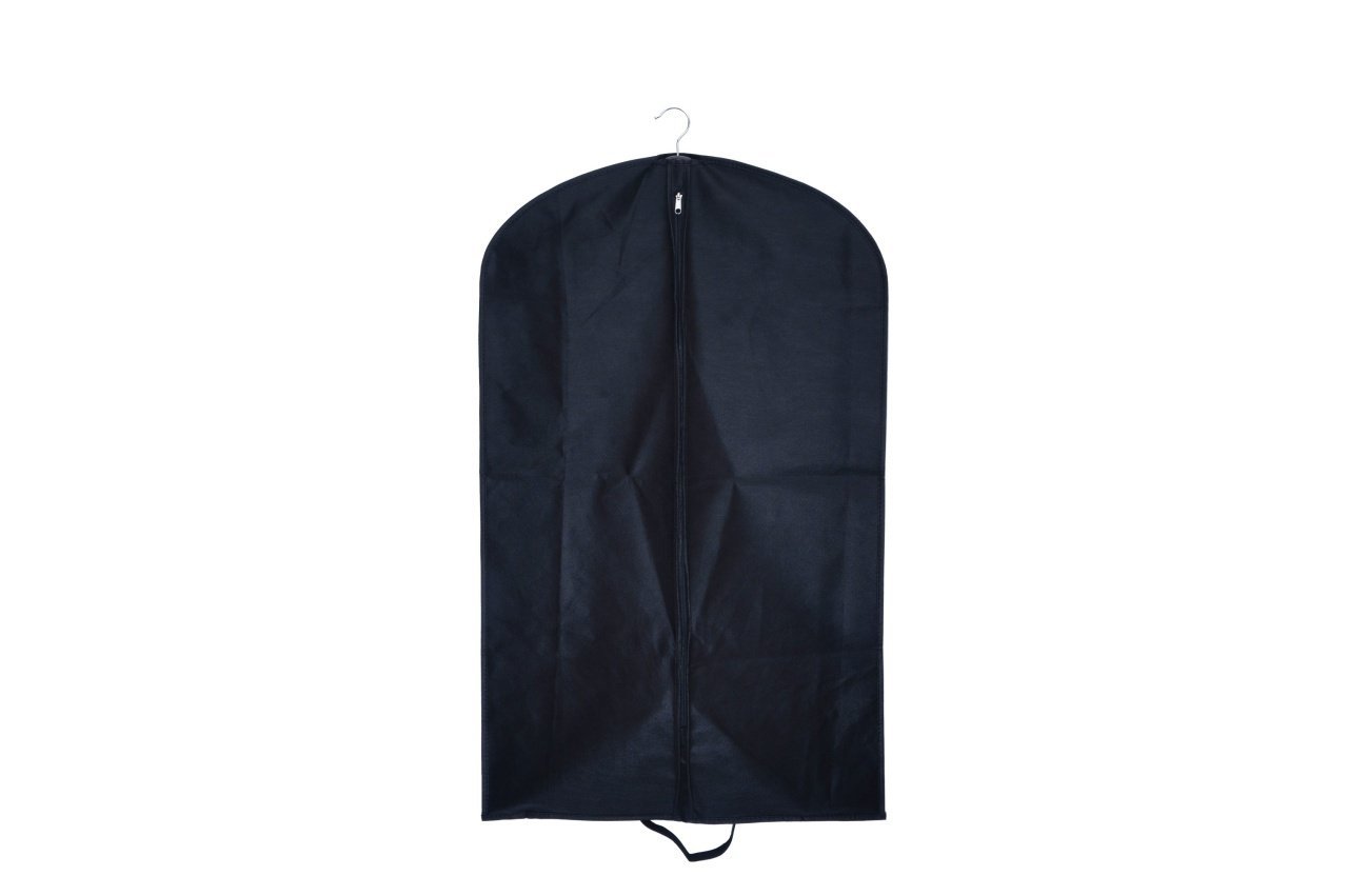 Husa pentru costum, cu maner, din material netesut, Polipropilenă, 60 x 100 cm, Negru, UUHH01 - HUMERO