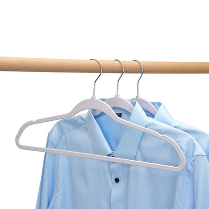Umeraș din plastic alb cu bară pentru pantaloni - ideal pentru rochii, fuste, pantaloni, bluze și tricouri - HUMERO